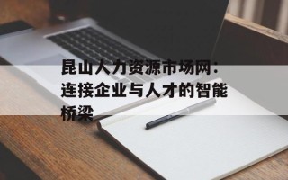 昆山人力资源市场网：连接企业与人才的智能桥梁