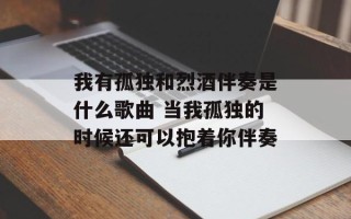 我有孤独和烈酒伴奏是什么歌曲 当我孤独的时候还可以抱着你伴奏