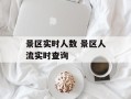 景区实时人数 景区人流实时查询