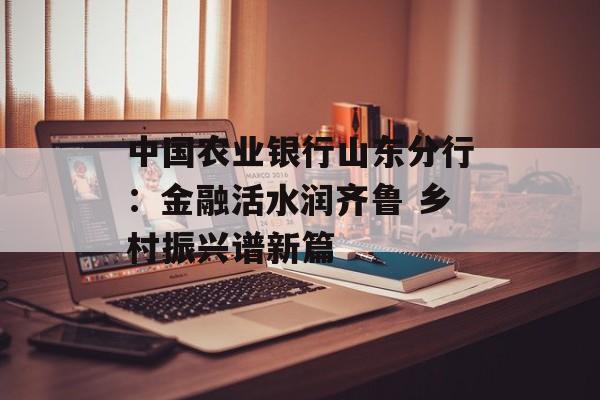 中国农业银行山东分行：金融活水润齐鲁 乡村振兴谱新篇-第1张图片-